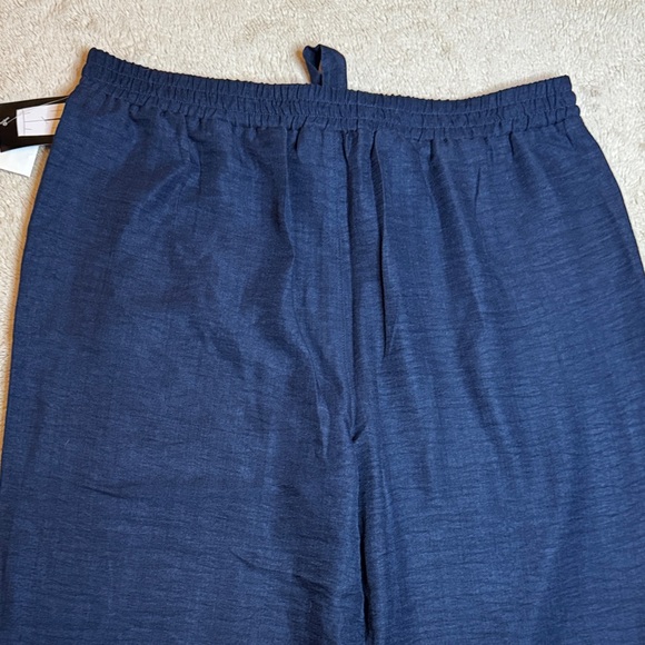 NWT Wren Navy Pants sz L Wide Leg Flowy - Picture 11 of 11